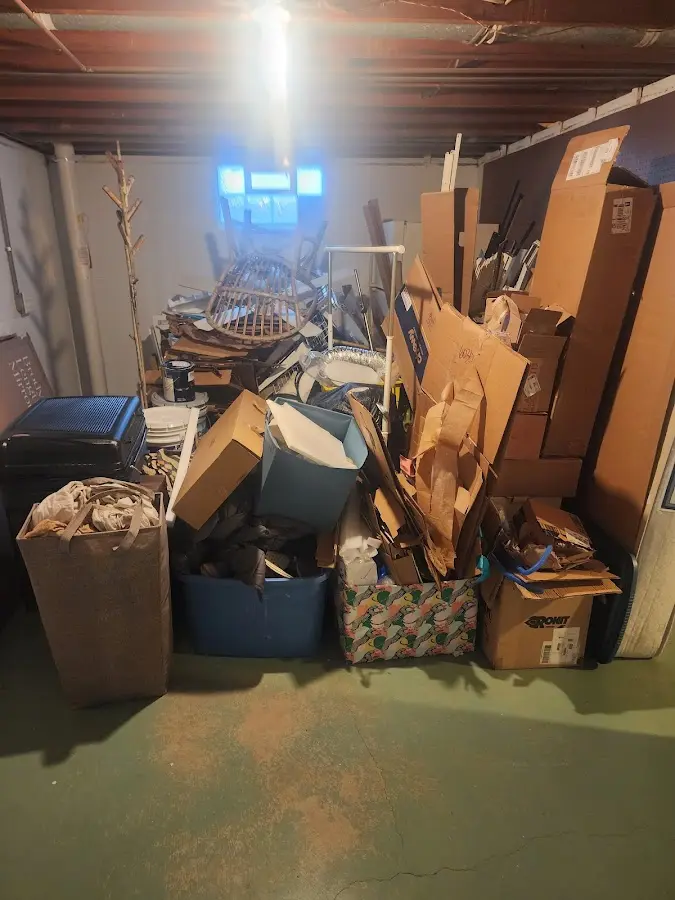 Roll-off dumpster container at job site for 20 Yard Dumpster Rental in Lauderhill